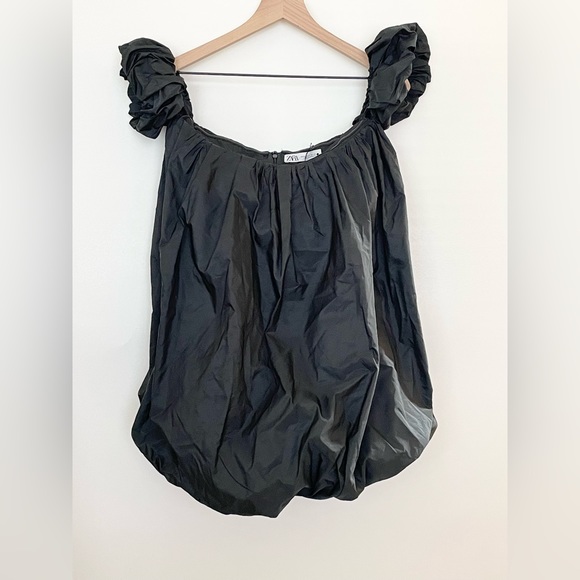 ZARA VOLUMINOUS TAFFETA DRESS ZW COLLECTION BLACK | 9374/652 330/018 - Picture 3 of 6